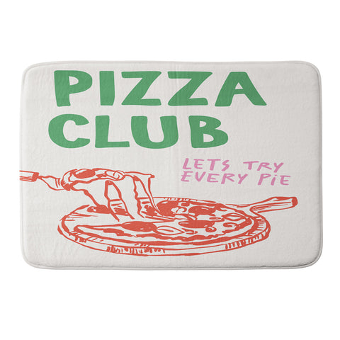 April Lane Art Pizza Club Memory Foam Bath Mat