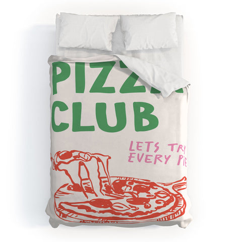 April Lane Art Pizza Club Duvet Cover