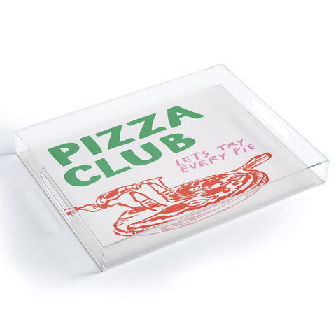 April Lane Art Pizza Club Acrylic Tray