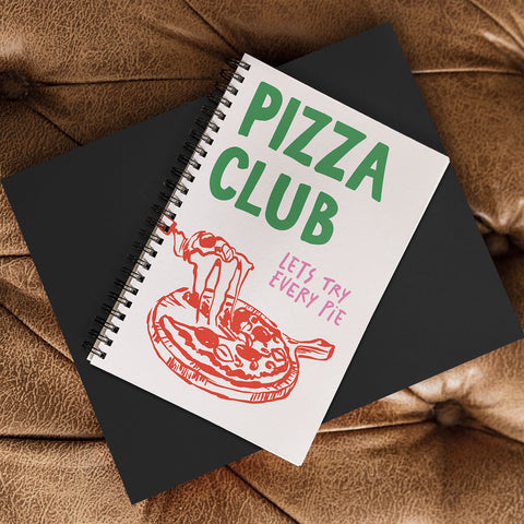 April Lane Art Pizza Club Spiral Notebook