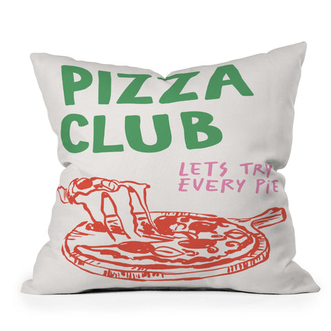 April Lane Art Pizza Club Throw Pillow