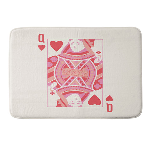 April Lane Art Queen of Hearts II Memory Foam Bath Mat