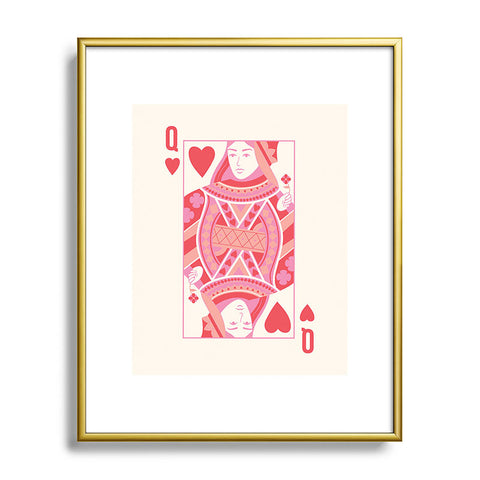 April Lane Art Queen of Hearts II Metal Framed Art Print