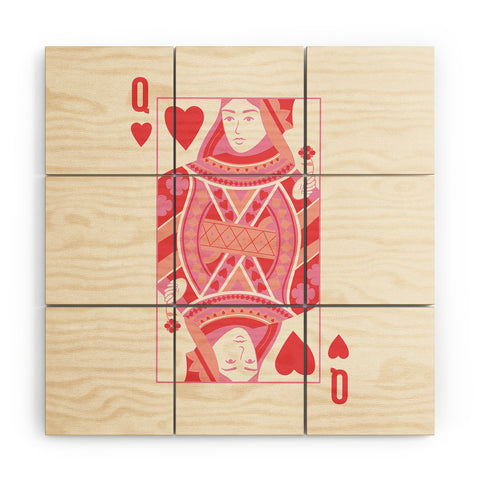 April Lane Art Queen of Hearts II Wood Wall Mural