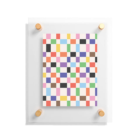 April Lane Art Rainbow Checkered Floating Acrylic Print