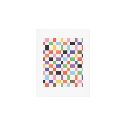 April Lane Art Rainbow Checkered Art Print
