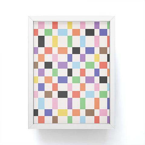 April Lane Art Rainbow Checkered Framed Mini Art Print
