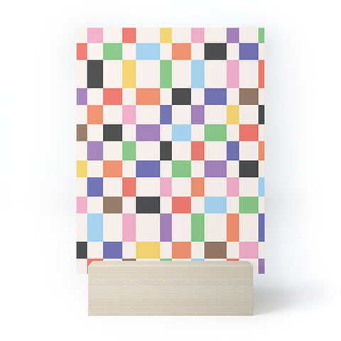 April Lane Art Rainbow Checkered Mini Art Print