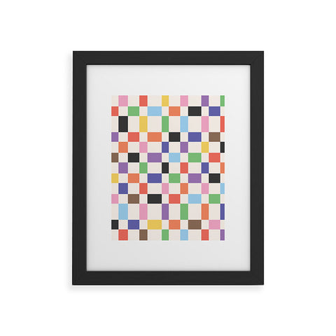 April Lane Art Rainbow Checkered Framed Art Print