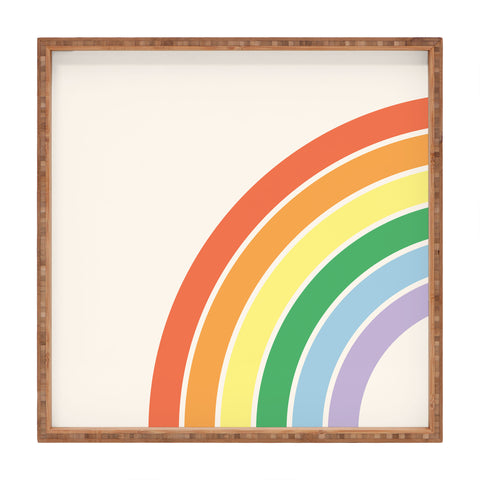 April Lane Art Rainbow III Square Tray