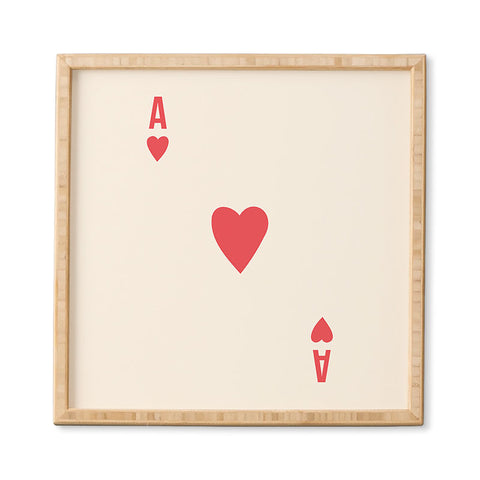 April Lane Art Red Ace of Hearts Framed Wall Art