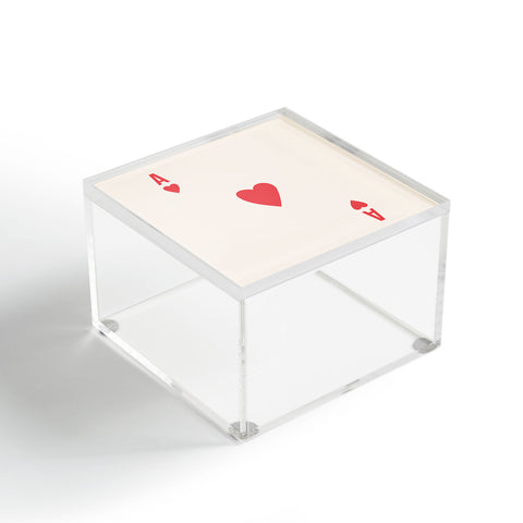 April Lane Art Red Ace of Hearts Acrylic Box