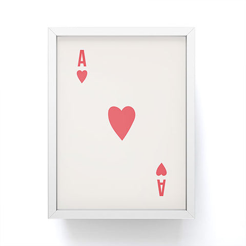 April Lane Art Red Ace of Hearts Framed Mini Art Print