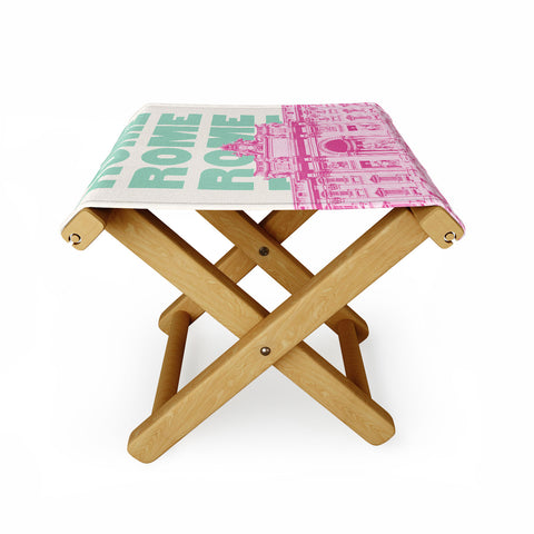 April Lane Art Rome Trevi Fountain Folding Stool