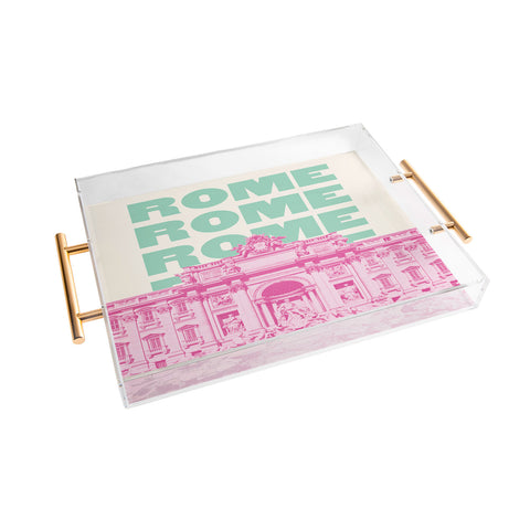 April Lane Art Rome Trevi Fountain Acrylic Tray