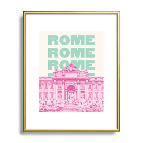 April Lane Art Rome Trevi Fountain Metal Framed Art Print