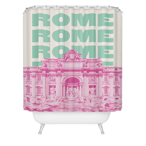 April Lane Art Rome Trevi Fountain Shower Curtain