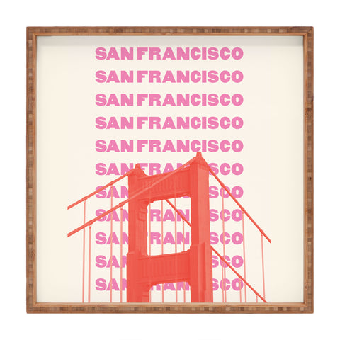April Lane Art San Francisco Golden Gate Bridge Square Tray