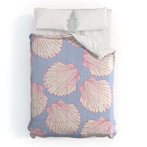 April Lane Art Seashell Pattern Comforter