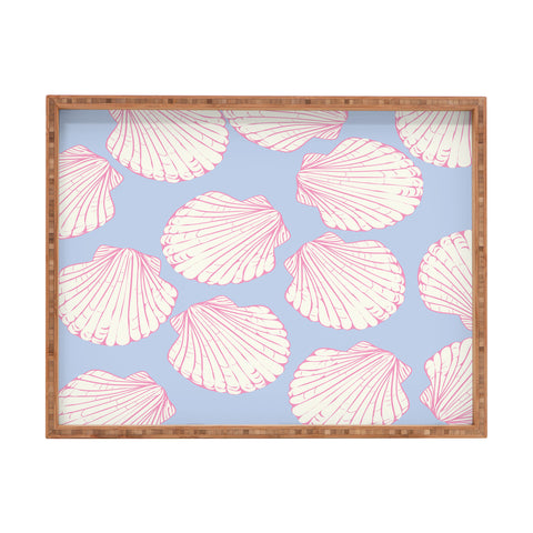April Lane Art Seashell Pattern Rectangular Tray