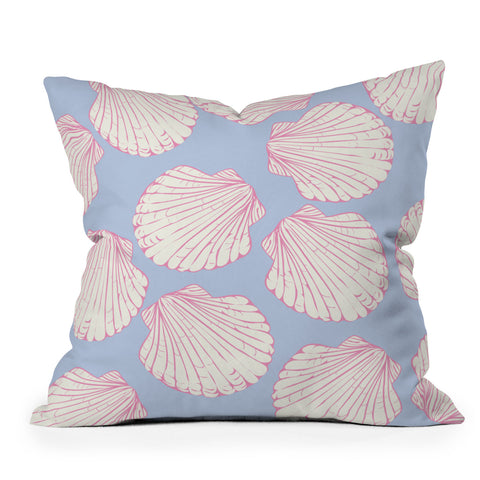 April Lane Art Seashell Pattern Throw Pillow