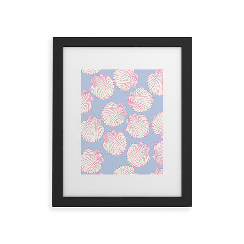April Lane Art Seashell Pattern Framed Art Print