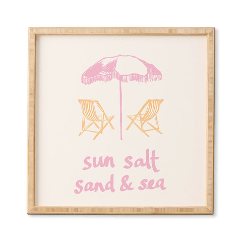 April Lane Art Sun Salt Sand Sea Framed Wall Art