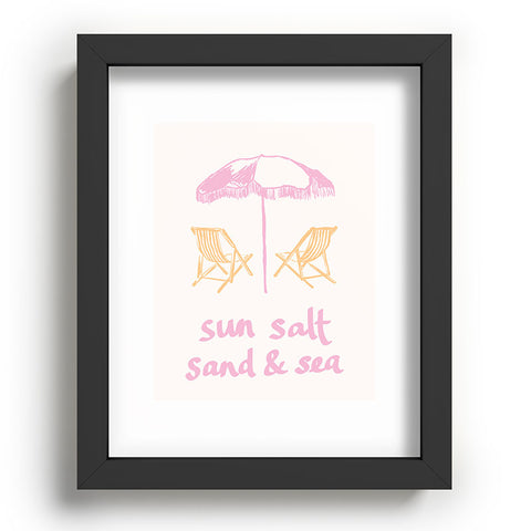 April Lane Art Sun Salt Sand Sea Recessed Framing Rectangle