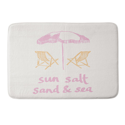 April Lane Art Sun Salt Sand Sea Memory Foam Bath Mat