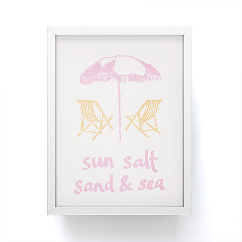 April Lane Art Sun Salt Sand Sea Framed Mini Art Print