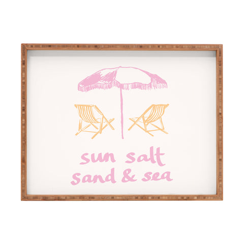 April Lane Art Sun Salt Sand Sea Rectangular Tray