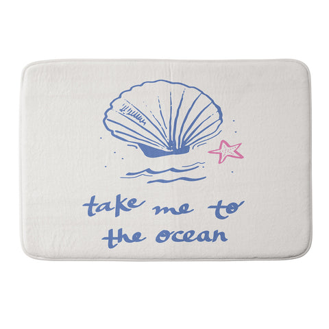 April Lane Art Take Me to the Ocean Memory Foam Bath Mat