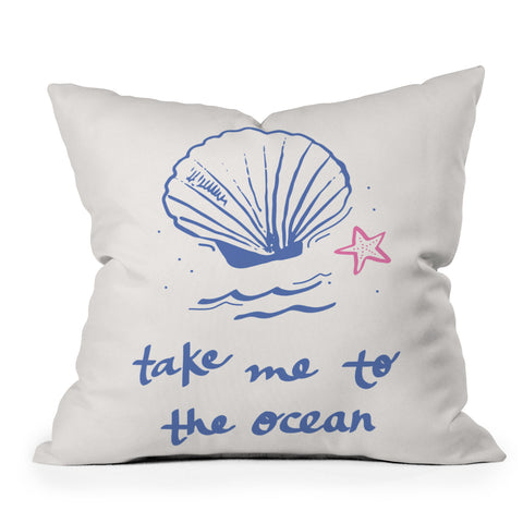 April Lane Art Take Me to the Ocean Throw Pillow