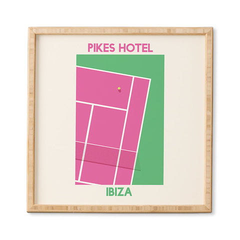 April Lane Art Tennis Court Ibiza Framed Wall Art