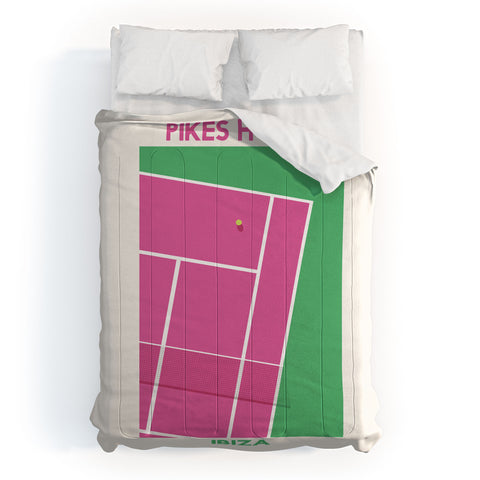 April Lane Art Tennis Court Ibiza Comforter