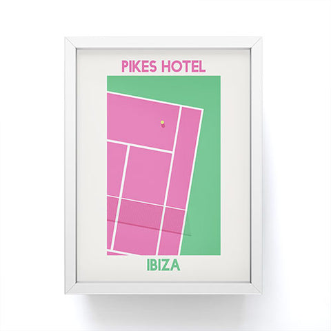 April Lane Art Tennis Court Ibiza Framed Mini Art Print