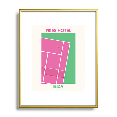 April Lane Art Tennis Court Ibiza Metal Framed Art Print