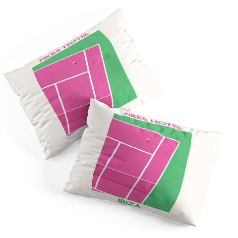 April Lane Art Tennis Court Ibiza Pillow Shams