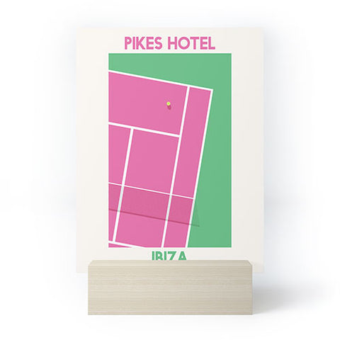 April Lane Art Tennis Court Ibiza Mini Art Print