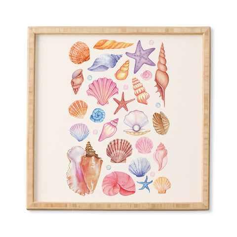 April Lane Art Watercolor Seashells Framed Wall Art
