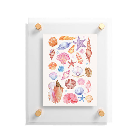 April Lane Art Watercolor Seashells Floating Acrylic Print