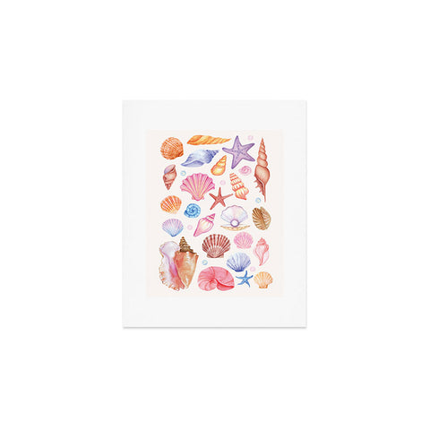 April Lane Art Watercolor Seashells Art Print