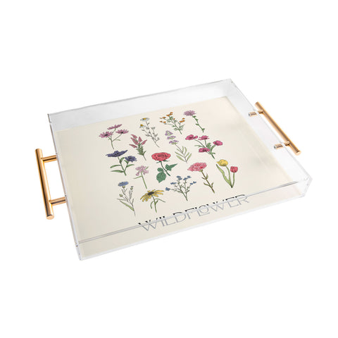 April Lane Art Wildflower I Acrylic Tray