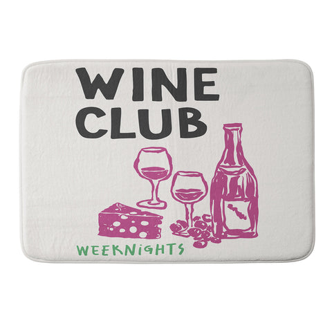 April Lane Art Wine Club Memory Foam Bath Mat