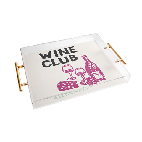 April Lane Art Wine Club Acrylic Tray