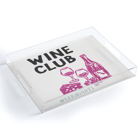 April Lane Art Wine Club Acrylic Tray