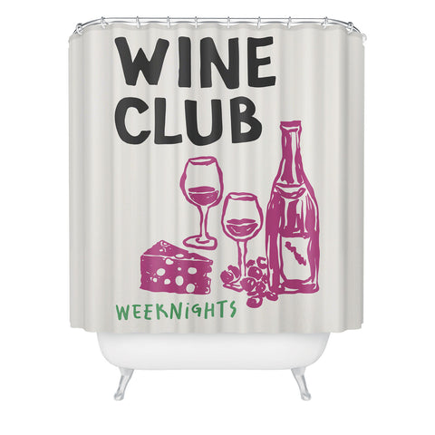 April Lane Art Wine Club Shower Curtain