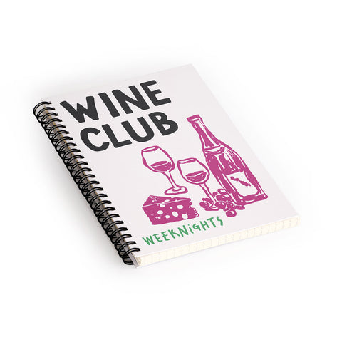April Lane Art Wine Club Spiral Notebook