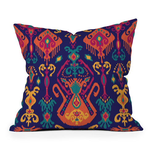 Arcturus Cloud Tie Deep Ocean Outdoor Throw Pillow