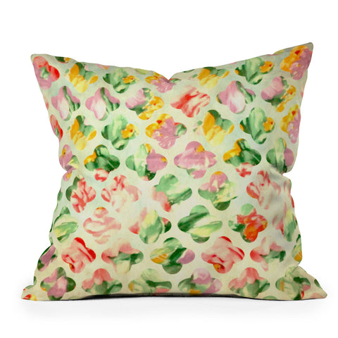 Arcturus Clover Round Outdoor Throw Pillow